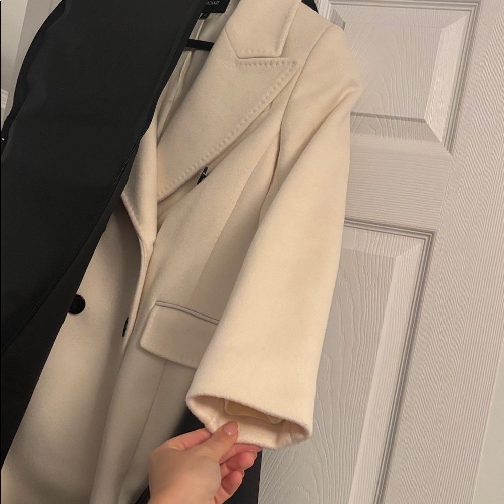◼️Mackage Holt Renfrew Yvonne Wool And Cashmere Double-Breasted Long Coat Small - Picture 8 of 10